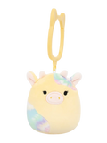 Squishmallows Брелок «Жовта корівка Ріна», 9 см